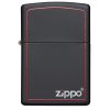 Zippo Black Matte with Zippo & Border 26117