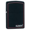 Zippo Black Matte with Zippo & Border 26117