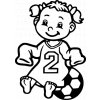 Samolepka - Fotbal - miminko holčička fotbalistka