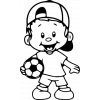 Samolepka - Fotbal - kluk Junior fotbalista