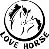 Samolepka - LOVE HORSE