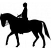Samolepka - Žena na koni