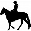 Samolepka - Dívka na koni