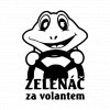 Samolepka na auto - Zelenáč za volantem