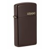 Zippo zapalovač Slim Brown Logo 26958