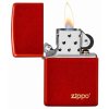 Benzínový zapalovač Zippo Classic Metallic Red Logo 26954