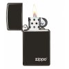 Zippo Slim High Polish Black Logo 26583