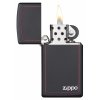 Zippo Slim Black Matte with Zippo & Border 26055