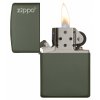 Zippo Green Matte Logo 26093