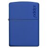 Zapalovač Zippo Royal Blue Matte Logo 26095