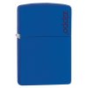 Benzínový zapalovač Zippo Royal Blue Matte Logo 26095