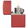 Zippo Red Matte Logo 26096