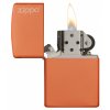 Zippo Orange Matte Logo 26103