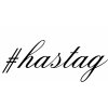 Vlastní #HashTag - samolepka na auto - font At Flemish Script II