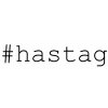 Vlastní #HashTag - samolepka na auto - font Courier New