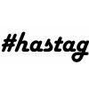 Vlastní #HashTag - samolepka na auto - font Harlow solid italic