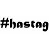 Vlastní #HashTag - samolepka na auto - font Matura MT Script Capitals