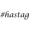 Vlastní #HashTag - samolepka na auto - font Lucida Calligraphy