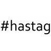 Vlastní #HashTag - samolepka na auto - font Corbel
