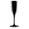Nerozbitná černá plastová Flute sklenice na šampus nebo prosecco 150 ml