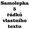 Samolepka Vlastní text 5 řádků