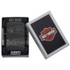 Zapalovač Zippo Black Matte s 360° laserovým gravírováním orla a loga Harley-Davidson