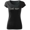 Černé dámské tričko s vlastním textem