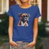 Dámské tričko s realistickým potiskem hlavy Německého Boxera. Originální tričko pro pejskařky.