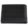 Černá kožená peněženka Zippo (Tri-Fold, 44145) s decentním logem. Kvalitní pánský kožený doplněk pro karty a mince.