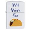 <img src="www.gravon.cz/zippo.jpg" alt="Zapalovač Zippo Will Work For Tacos 29517">