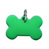Známka pro psa zelená kost s rytím
