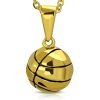 Přívěsek basketbalový míč chirurgická ocel zlatý PCX192