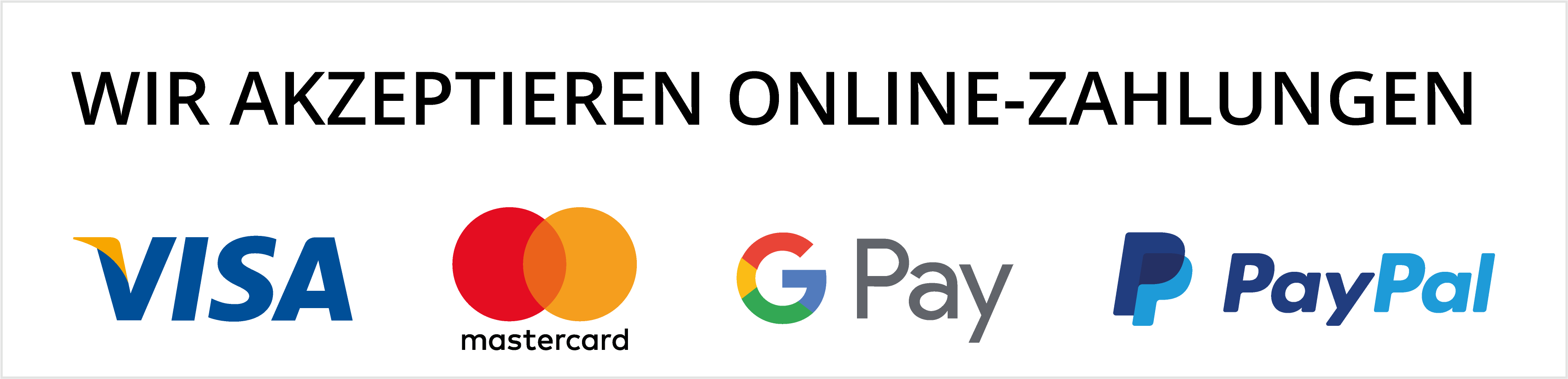 WIR AKZEPTIEREN ONLINE-ZAHLUGNEN