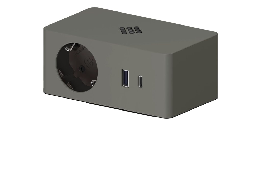 versaq 1 presa schuko grigio wireless usb tipo a usb tipo c