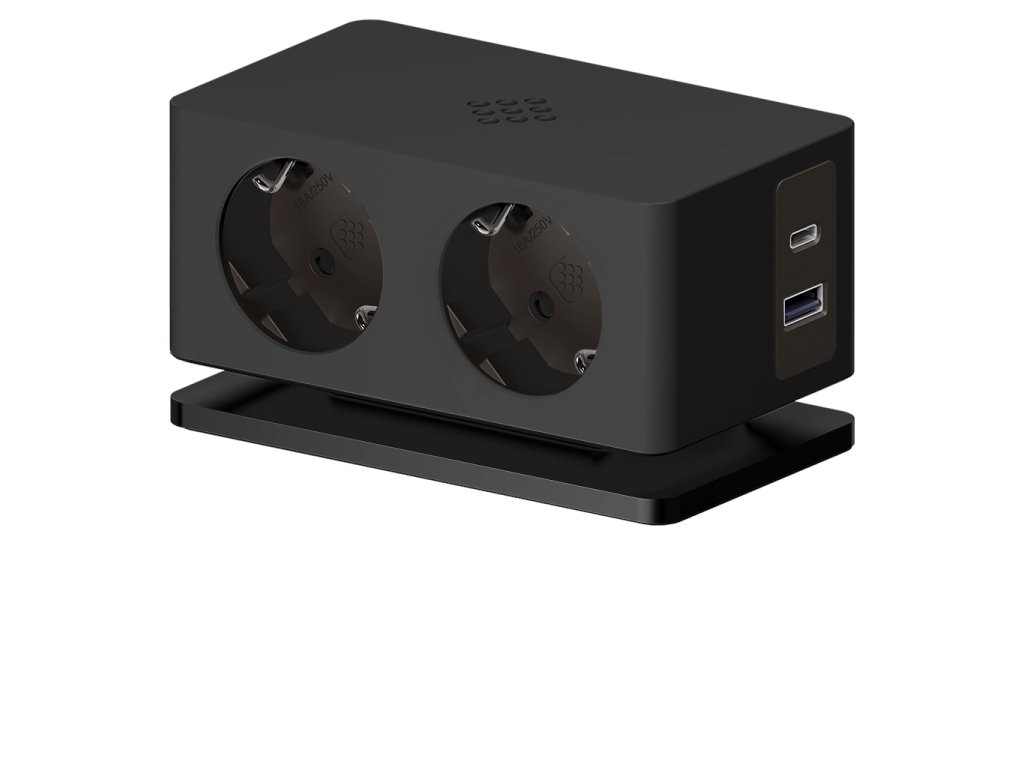 versaq 2 prese schuko nero base nera usb tipo a usb tipo c
