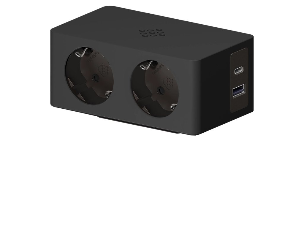 versaq 2 prese schuko nero usb tipo a usb tipo c