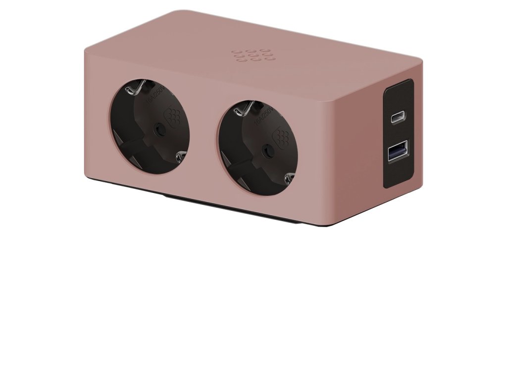 versaq 2 prese schuko rosa usb tipo a usb tipo c