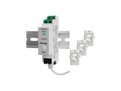 SHELLY PRO 3EM-120 Stromzähler für DIN-Schiene, 1-Kanal, LAN, WiFi, Bluetooth