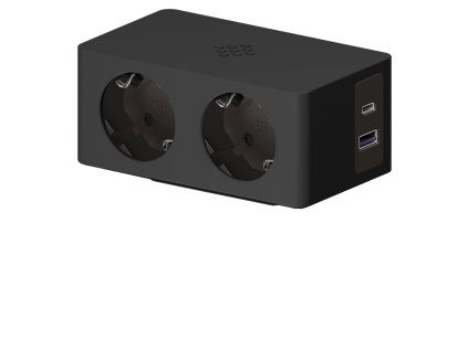 versaq 2 prese schuko nero usb tipo a usb tipo c