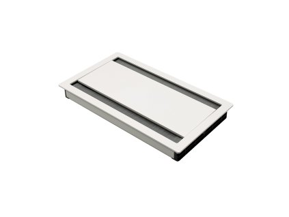 ASA 04002000008 EXIT DUAL 2.0 Kabeldurchführung mit Klappe, beidseitig, Länge 263 mm, weiß