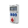 Wandstromverteiler ELSYBOX 1x CEE 16A, 3x 230V, mit LS und FI, Kunststoff, komplett verdrahtet