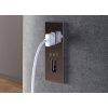 ASA 06029Z00053 Lade-HUB Einbau VERSAPICK, 1xUSB 5V (Typ A+C), 70x25mm, rechteckig, Metall, schwarz matt