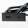 ASA 06029Z00053 Lade-HUB Einbau VERSAPICK, 1xUSB 5V (Typ A+C), 70x25mm, rechteckig, Metall, schwarz matt