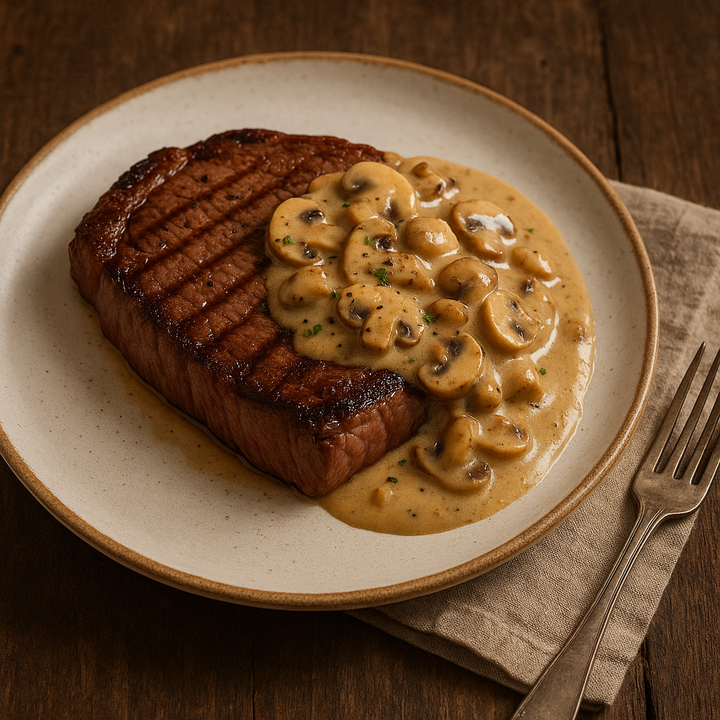Steak s omáčkou