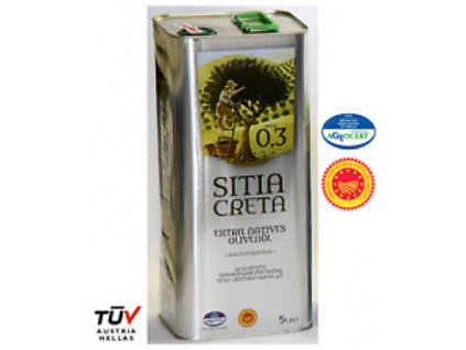 Olivový olej Sitia Creta 0,3% P.D.O. 5L