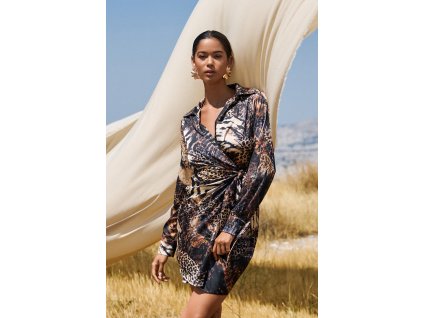 Zavinovací šaty s potiskem