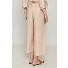Rozšířené kalhoty s gumou - béžové