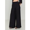 Rozšířené kalhoty s gumou - černé