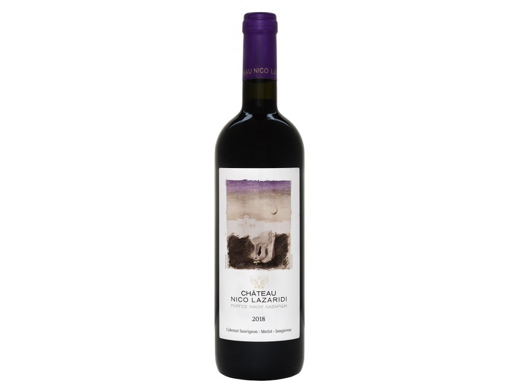 Červené suché víno CHATEAU NICO LAZARIDI 750ml - Greek market - to nejlepší  z Řecka
