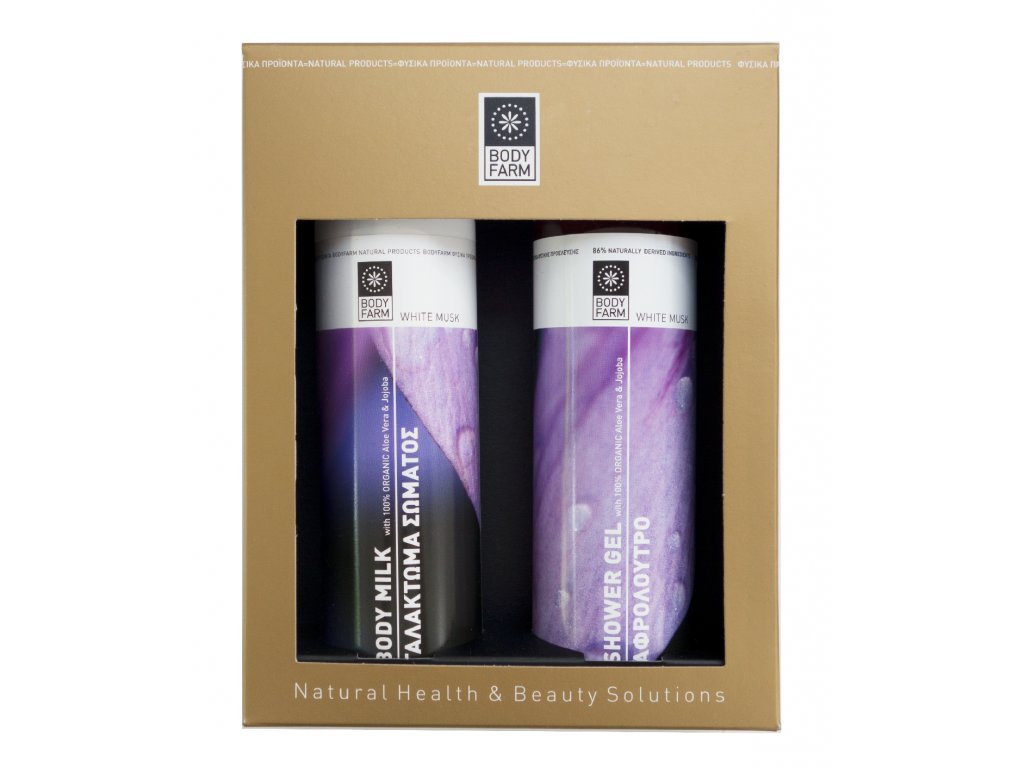 Dárkové balení sprchový gel a tělové mléko WHITE MUSK 2x250ml BODYFARM